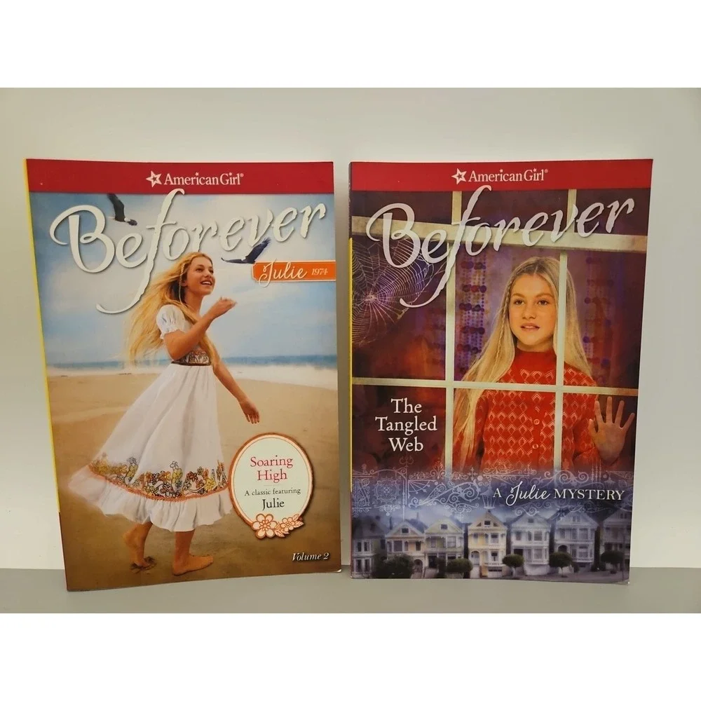 American Girl Julie Set Of 2 Beforever PaperBooks, Soaring High, The Tangled Web